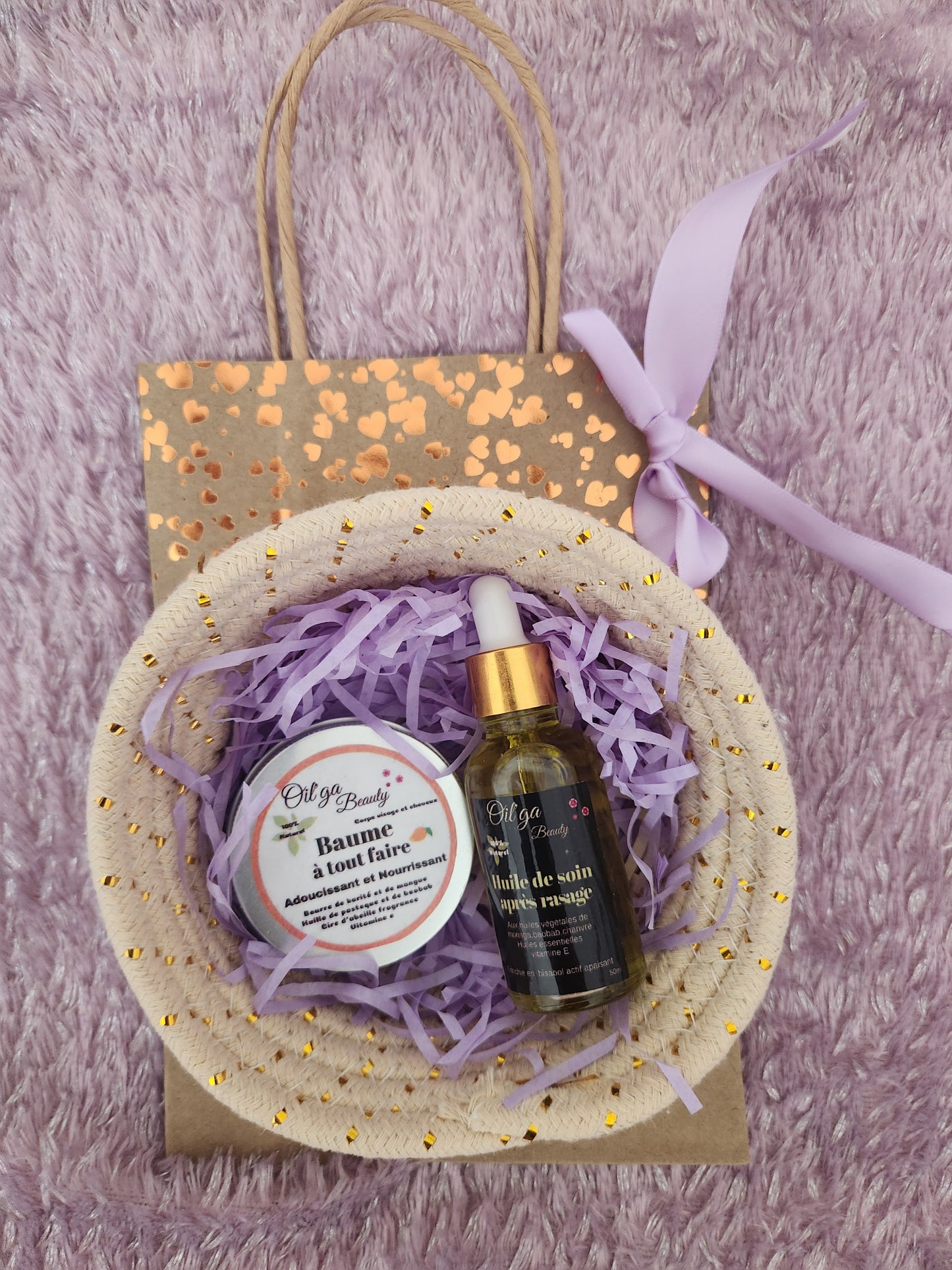Coffret Soin et Beauté pour homme: Baume à tout faire huile apaisante après rasage et baume à tout faire 100% naturels