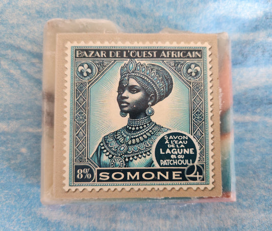 Savon artisanal Eau de la Lagune de la Somone et au Patchouli, Sénégal